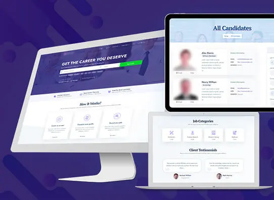 Website development for job portal